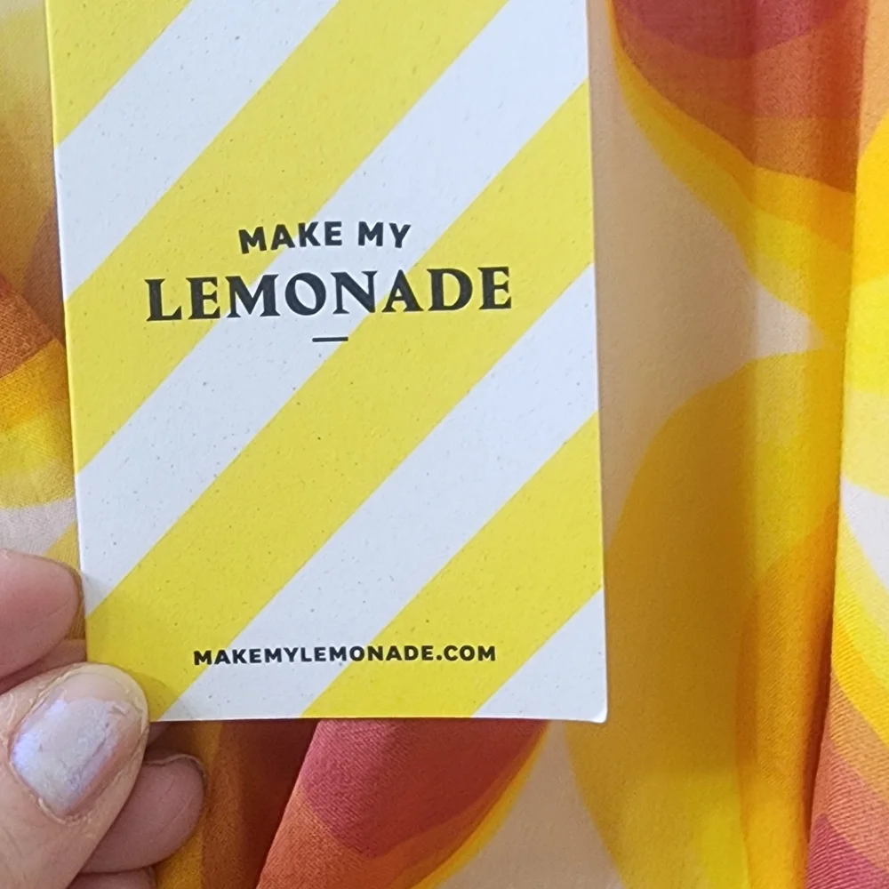 New Lemonade Yellow and Red Polka‎ Dot Top, Size 34.
